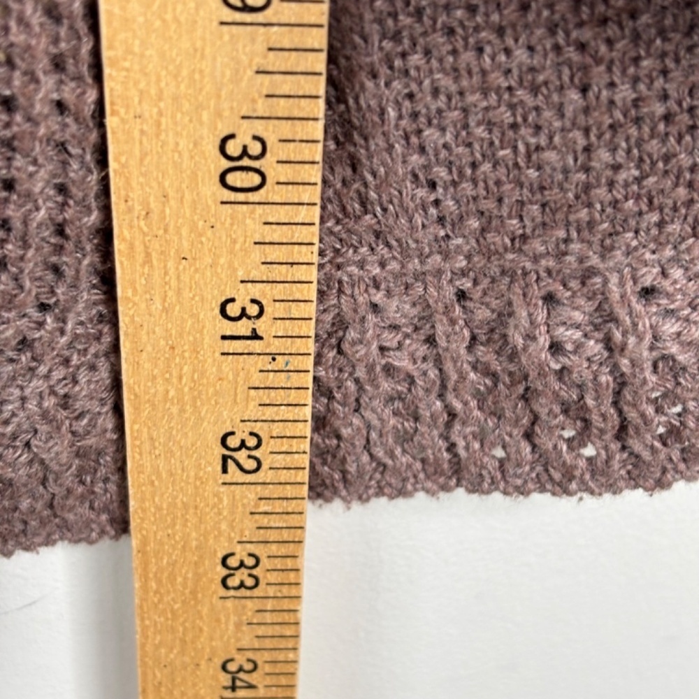Anthropologie Angel of the North Rosie Cowl Neck Sweater L Brown Tunic Waffle - Picture 8 of 11